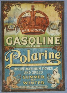 Gas Sign Polarine Red Crown Standard oil Double Sided Sign