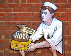 1890 Sunlight Soap Advertising Sign