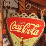 image, "1935 Triangle Drink Coca Cola Ice Cold Sign"