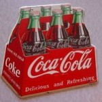 Coca Cola Delicious and Refreshing Six Pack Sign