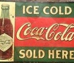 Ice Cold Coca Cola Cold Here Sign 