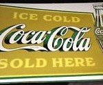 Ice Cold Coca Cola Sold Here Sign
