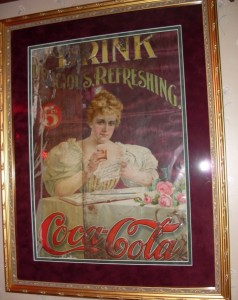 1900 Drink Delicious Refreshing Coca Cola Sign