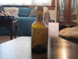 1840-1845 Rare Amber Bottle