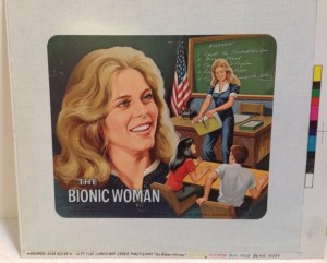 1978 Bionic Woman Lunch Box Sticker Plates