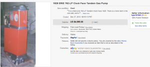 1. Top Gas Pump Sold for $4,995. on eBay