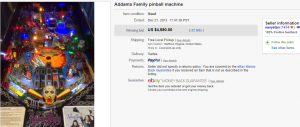 1. Top Coin Operated & PinBall Machine Sold for $4,650. on eBay