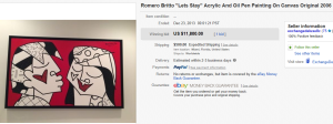 4. Top Art (Painting) Sold for $11,800. on eBay