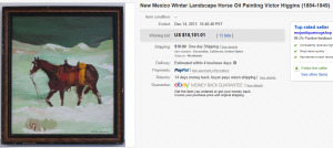 5. Top Art (Painting) Sold for $10,101.01. on eBay