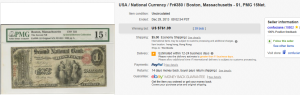 5. Top Currency Sold for $761.09. on eBay