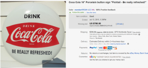 Drink Coca Cola Be Really Refreshed Button Sign
