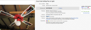 Coca Cola Ceiling Fan w/ Light