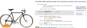 1. Top Bicycle Sold for $5,551. on eBay