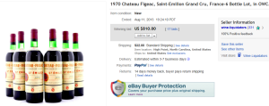 5. Top Wine Sold for $810. on eBay