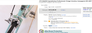 2. Top Bicycle Sold for $3,650. on eBay