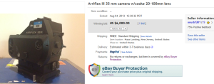 2. Top Camera Sold for $6,000. on eBay