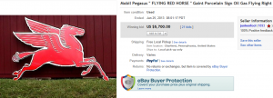 Mobil Pegasus Porcelain Sign Sold on eBay