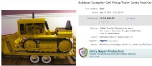 Bulldozer Pedal Car