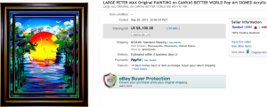 4. Top Art Sold for $8,100. on eBay