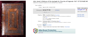 5. Top Book Sold for $2,777.99. on eBay