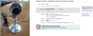 Top Telephones Sold for $2,251. on eBay
