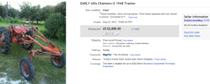 4. Top Tractors Sold for $2,800. on eBay