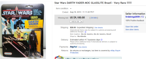 Star Wars Darth Vader Sold for $9,100. on eBay