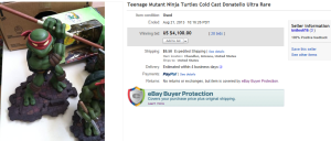 3. Top Action Figure Sold for $4,100. on eBay
