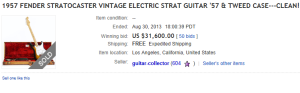 1. Top Guitar Sold for $31,600. on eBay