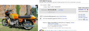 1. Top Motorcycle Sold for $10,350. on eBay