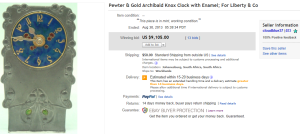 1. Top Clock Sold for $9,105. on eBay