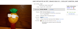 1. Top Pez Sold for $3,150. on eBay