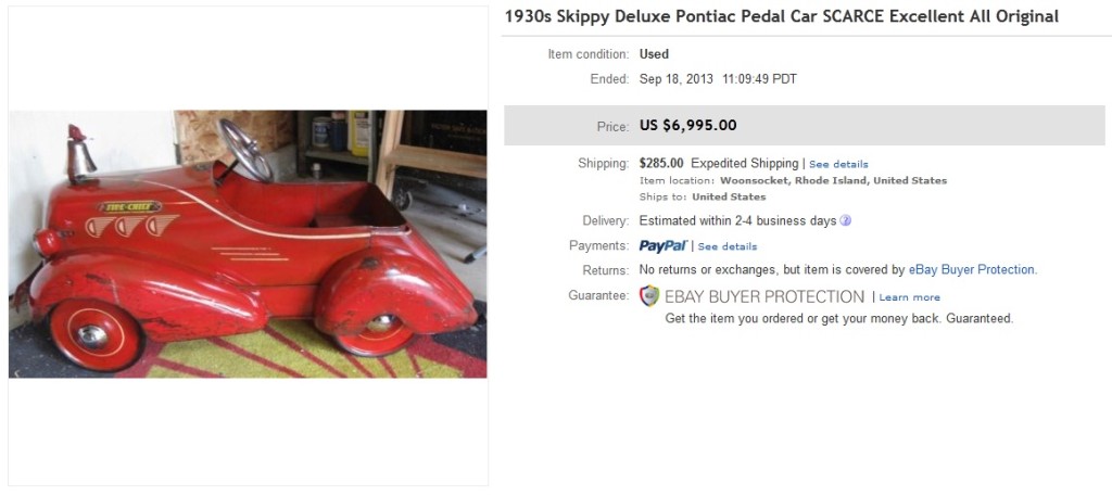 1930 Skippy Deluxe PontiacPedal Car