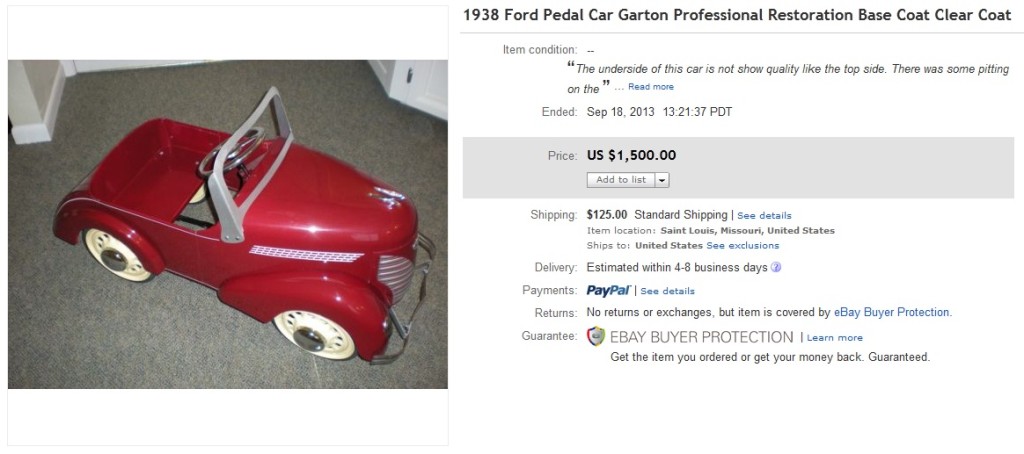 1938 Ford Garton Pedal Car