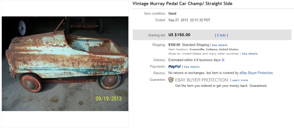 1950 Pedal Car Straight Side