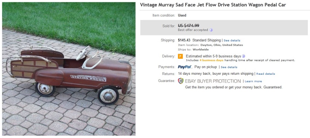 1950 Sad Face Jet Flow Drive Station