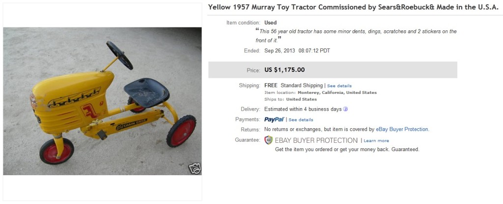 1957 Murray Toy Tractor