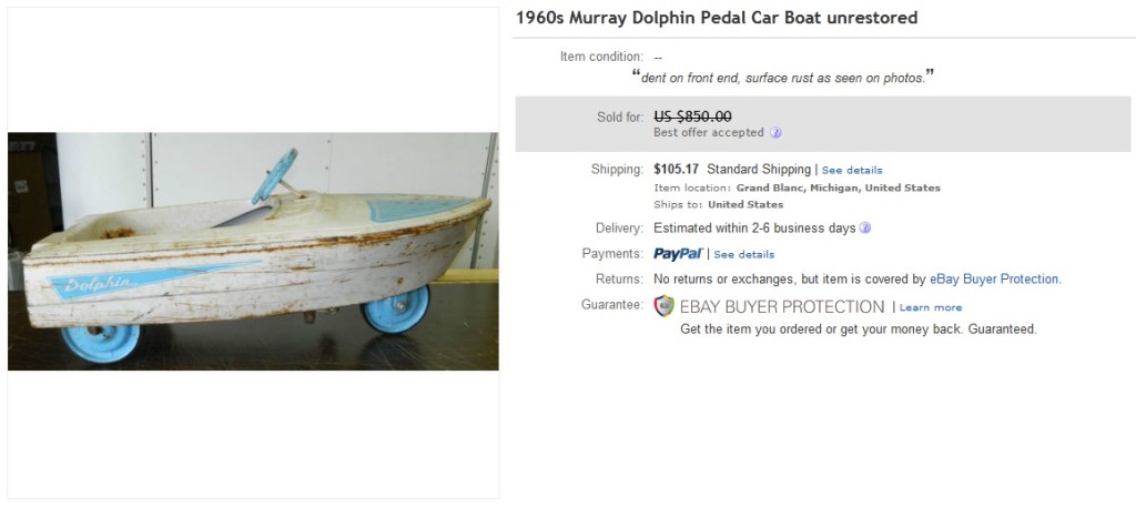 1960 Dolphin Pedal Car