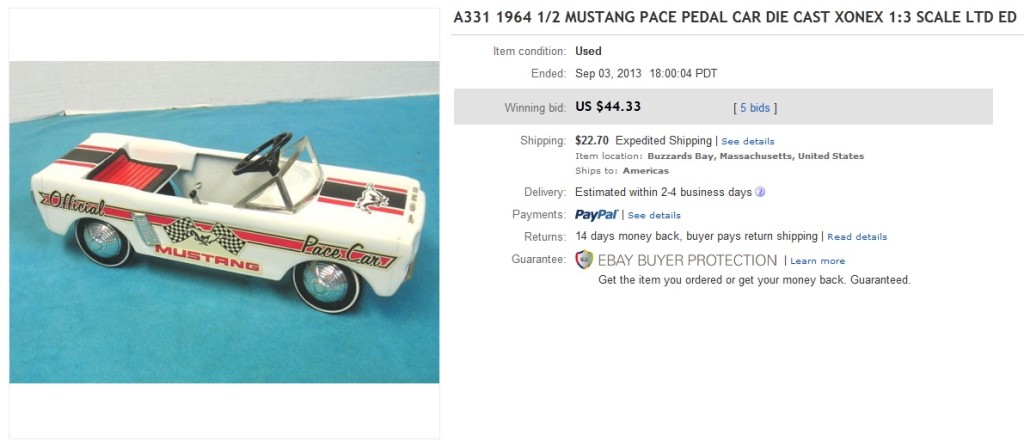 1964 Ford Mustange Pace Pedal Car
