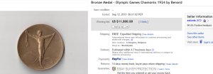 2. Top Medal Sold for $11,800. on eBay