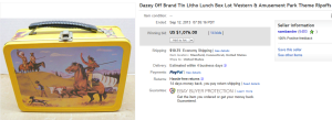 2. Top Lunch Box Sold for $1,076. on eBay