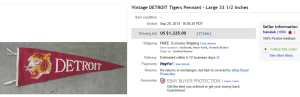 2. Top Pennant Sold for $1,225. on eBay
