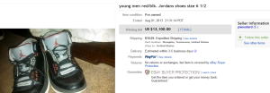 2. Top Shoes Sold for $13,100. on eBay