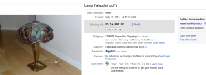 2. Top Lamp Sold for $4,000. on eBay