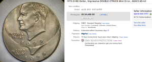 3. Top Error Sold for $4,650. on eBay