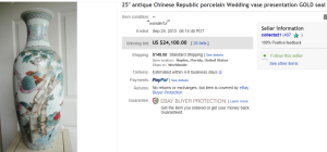3. Top Vase Sold for $24,100. on eBay