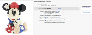 3. Top Cookie Jar Sold for $979. on eBay