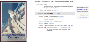 3. Top Poster Sold for $1,895. on eBay