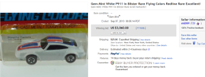3. Top Hot Wheel Sold for $3,060. on eBay