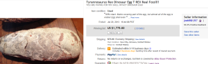 3. Top Fossil Sold for $1,775. on eBay